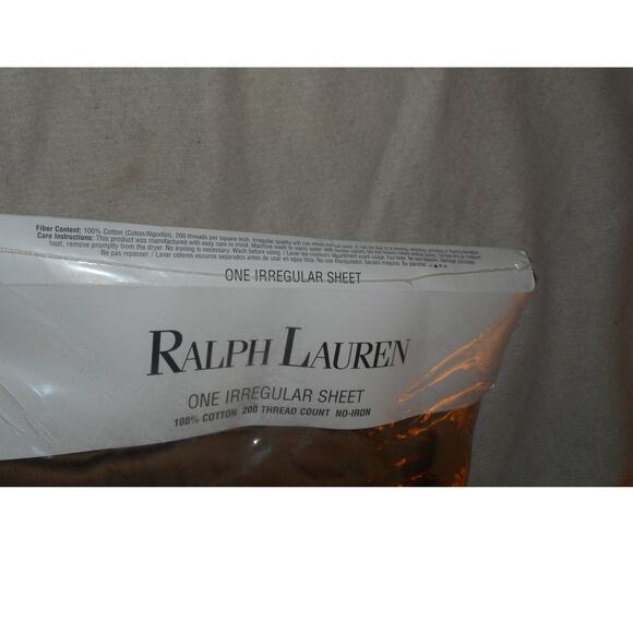 Ralph Lauren Equestrian Paisley Red Twin Flat Sheet Irregular - Picture 4 of 4